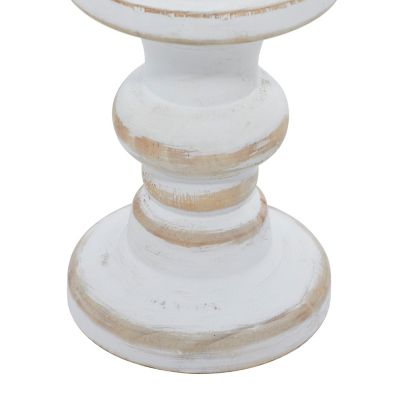 Image showing  Assorted Wood Farmhouse Candle Holders, White, 3-Pack
