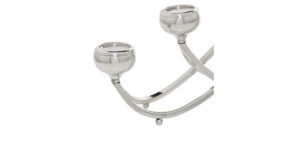 Image showing  Silver Stainless Steel Candlestick Holder, 15 in. x 28 in. x 5 in., 91016