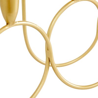 Image showing 5 th Cosmoliving by Cosmopolitan 15 in. x 11 in. Metal Candle Holder, Gold