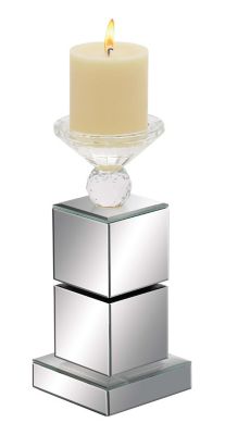 Image showing  Clear Reflective Mirror Glam Candlestick Holders, 10 in. x 4 in. x 4 in., 79285
