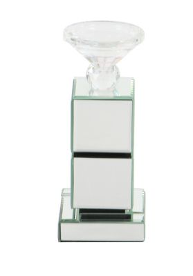 Image showing  Clear Reflective Mirror Glam Candlestick Holders, 10 in. x 4 in. x 4 in., 79285