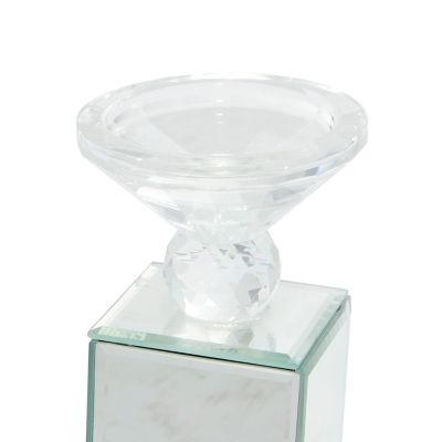 Image showing  Clear Reflective Mirror Glam Candlestick Holders, 10 in. x 4 in. x 4 in., 79285