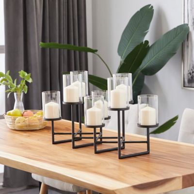 Harper & Willow 26 in. Metal Candelabra, Black