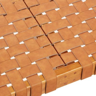 Image showing  Wood Woven Bench, 45 in. x 16 in. x 19 in., Brown