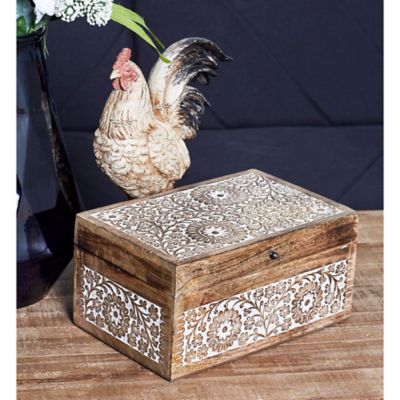 Harper & Willow Brown Mango Wood Natural Box, 8 in., 10 in., 12 in., 3 pc.