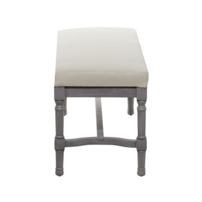 Image showing  Grey Wood and Linen Traditional Bench, 18 in. x 47 in. x 16 in.