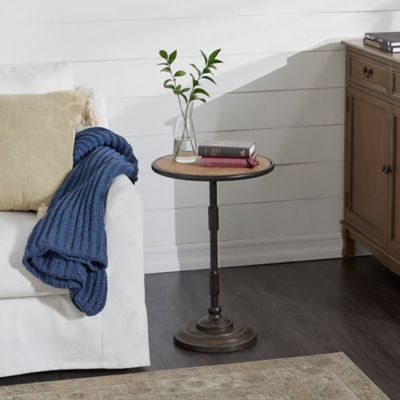 Harper & Willow Grey Industrial Wood Accent Table, 25 in. x 16 in., 37881