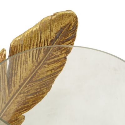 Image showing  8 in. Glass Traditional Candlestick Holder, Gold