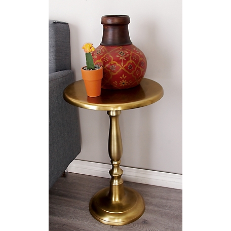 Harper & Willow Gold Aluminum Small Accent Table 15" x 15" x 22"