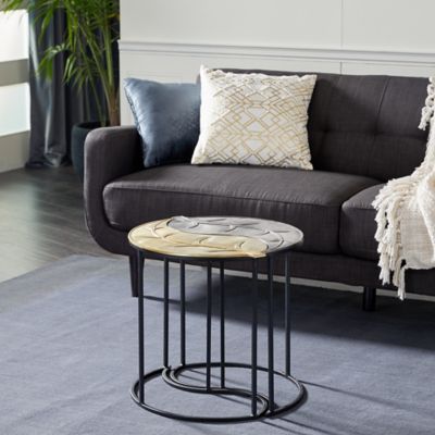 Harper & Willow Black Metal Contemporary Accent Tables, 20 in., 20 in., 2 pc.