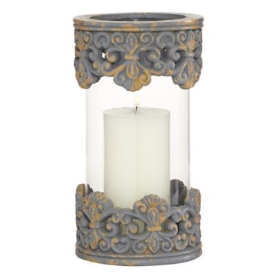 Image showing  Grey Resin Vintage Candlestick Holder, 10 in. x 5 in. x 5 in., 42906