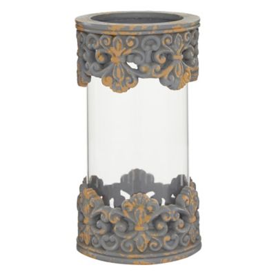 Image showing  Grey Resin Vintage Candlestick Holder, 10 in. x 5 in. x 5 in., 42906