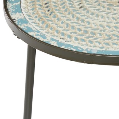 Image showing  Black Vintage Metal Accent Table, 23 in. x 24 in.