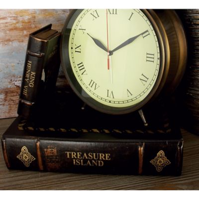 Harper & Willow Brown Wood Traditional Book Title Box Set, Assorted, 3 pc.