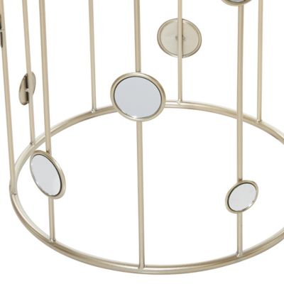 Image showing  Gold Metal Contemporary Accent Tables, 18 in., 20 in., 2 pc.