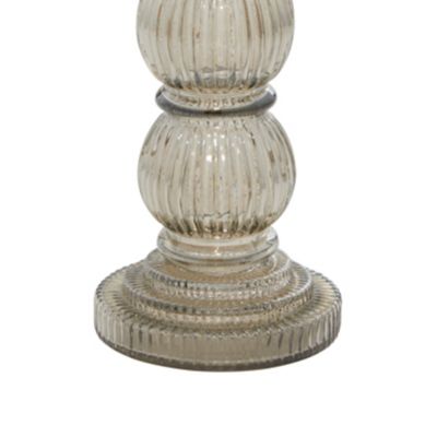 Image showing  Assorted Clear Glass Traditional Candle Holders, 3-Pack