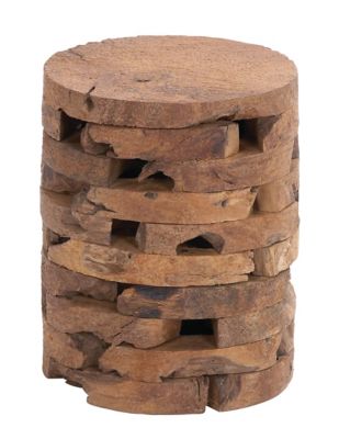 Image showing  Teak Contemporary Stool, Brown