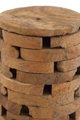 Image showing  Teak Contemporary Stool, Brown