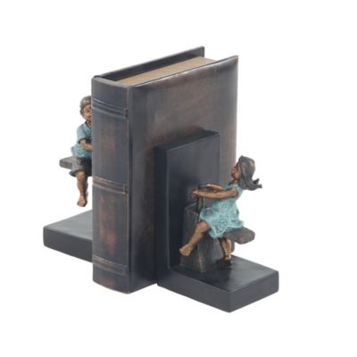 Image showing  Brown Polystone Eclectic Children Bookends, 5 in. x 8 in., 2-Pack