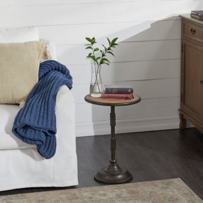 Harper & Willow Industrial Wood Accent Table, Black