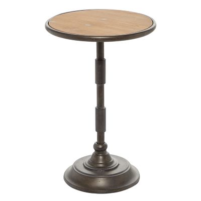 Image showing  Industrial Wood Accent Table, Black