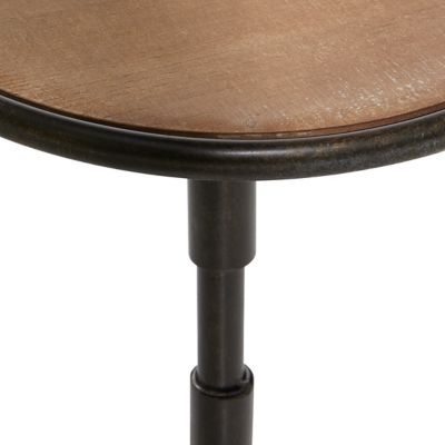 Image showing  Industrial Wood Accent Table, Black