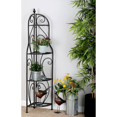 Harper & Willow Black Iron Traditional Baker's Rack, 60 in. x 17 in. x 11 in.