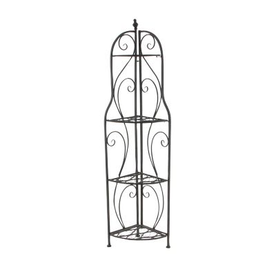 Image showing  Black Iron Traditional Baker's Rack, 60 in. x 17 in. x 11 in.