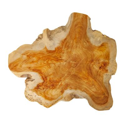 Image showing  Teak Wood Coastal Accent Tables, Brown, 2-Pack