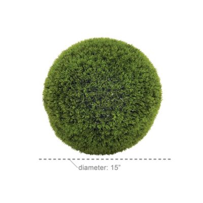 Image showing  15 in. Artificial Green Boxwood Topiary