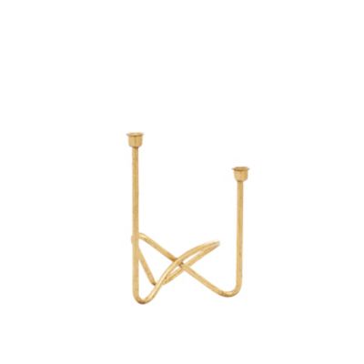 Image showing  Metal Candle Holder, Gold, 10 in. x 11 in., 86985