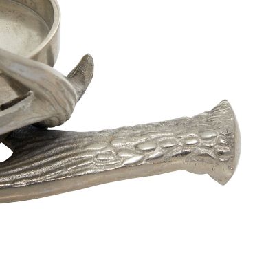 Image showing  Silver Aluminum Traditional Candlestick Holder, 4 in. x 8 in. x 8 in., 68891