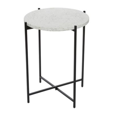 Image showing  Contemporary Terrazzo Accent Table, Black