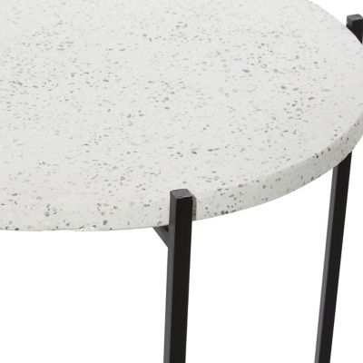 Image showing  Contemporary Terrazzo Accent Table, Black