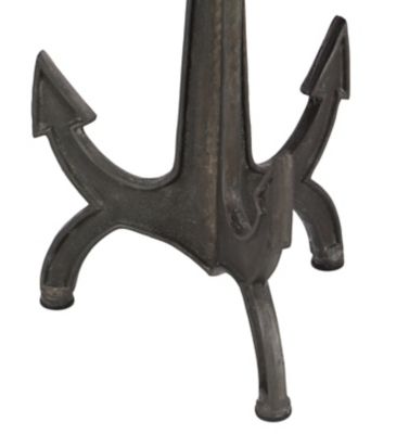 Image showing  Iron and Wood Coastal Accent Table, Black