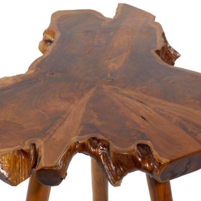 Image showing  Teak Rustic Accent Table, Brown