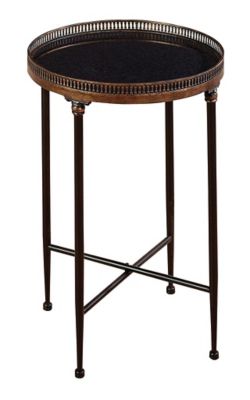 Image showing  Iron Traditional Accent Table, Black