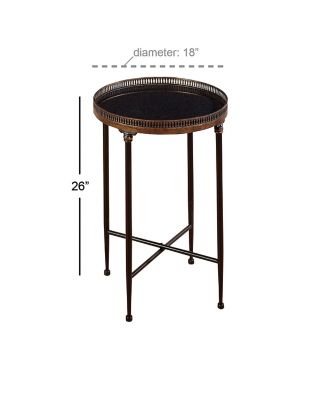 Image showing  Iron Traditional Accent Table, Black