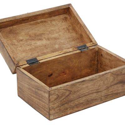 Image showing  Natural Brown Mango Wood Rustic Box Set, Assorted, 3 pc.