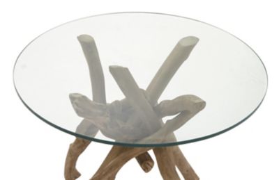 Image showing  Brown Rustic Wood Accent Table