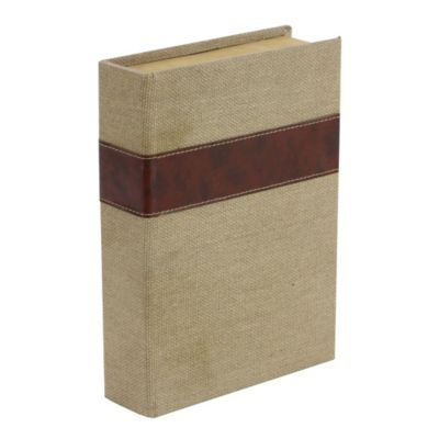 Image showing  Traditional Rectangular Brown Wooden Book-Inspired Decorative Box Set, Assorted, 3 pc.