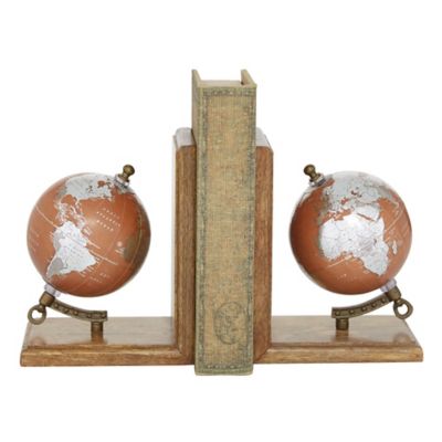 Image showing  Copper Wood Traditional Bookends, 7 in. x 6 in. x 4 in.
