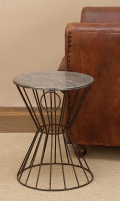 Harper & Willow Grey Iron Farmhouse Stool, 18 in. x 15 in. x 15 in.