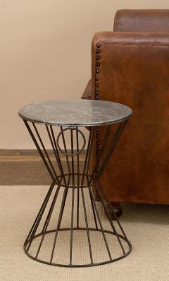 Image showing  Grey Iron Farmhouse Stool, 18 in. x 15 in. x 15 in.