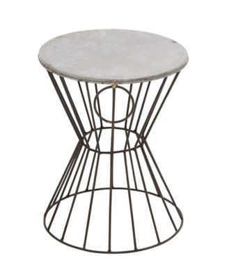 Image showing  Grey Iron Farmhouse Stool, 18 in. x 15 in. x 15 in.