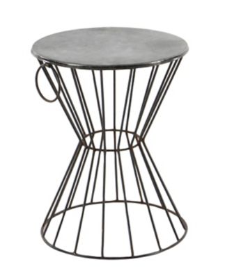 Image showing  Grey Iron Farmhouse Stool, 18 in. x 15 in. x 15 in.