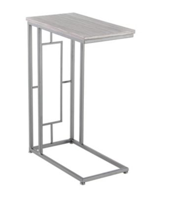 Image showing  Iron and Wood Contemporary Accent Table, Gray