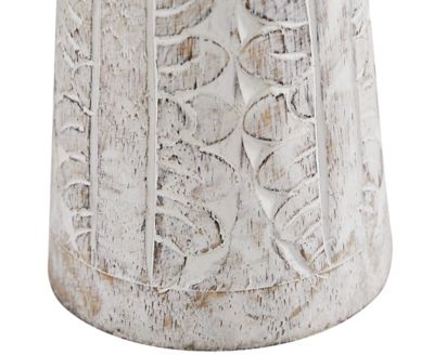 Image showing  White Mango Wood Natural Candle Holders, 6 in., 8 in., 9 in., 3 pc., 25787