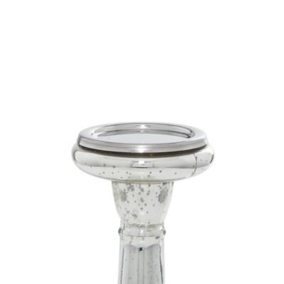 Image showing  Assorted Glass Traditional Candle Holders, Silver, 3-Pack