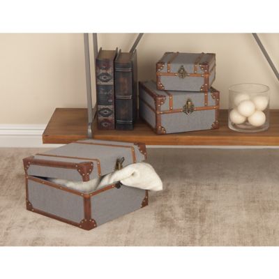 Harper & Willow Grey Wood Traditional Box Set, Assorted, 3 pc.